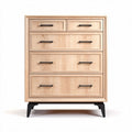 Wooden chest of drawers with five drawers and metal handles 80 x 40 x 100cm