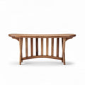 Wooden bench with slatted design suitable for indoor or outdoor use 100 x 40 x 45cm